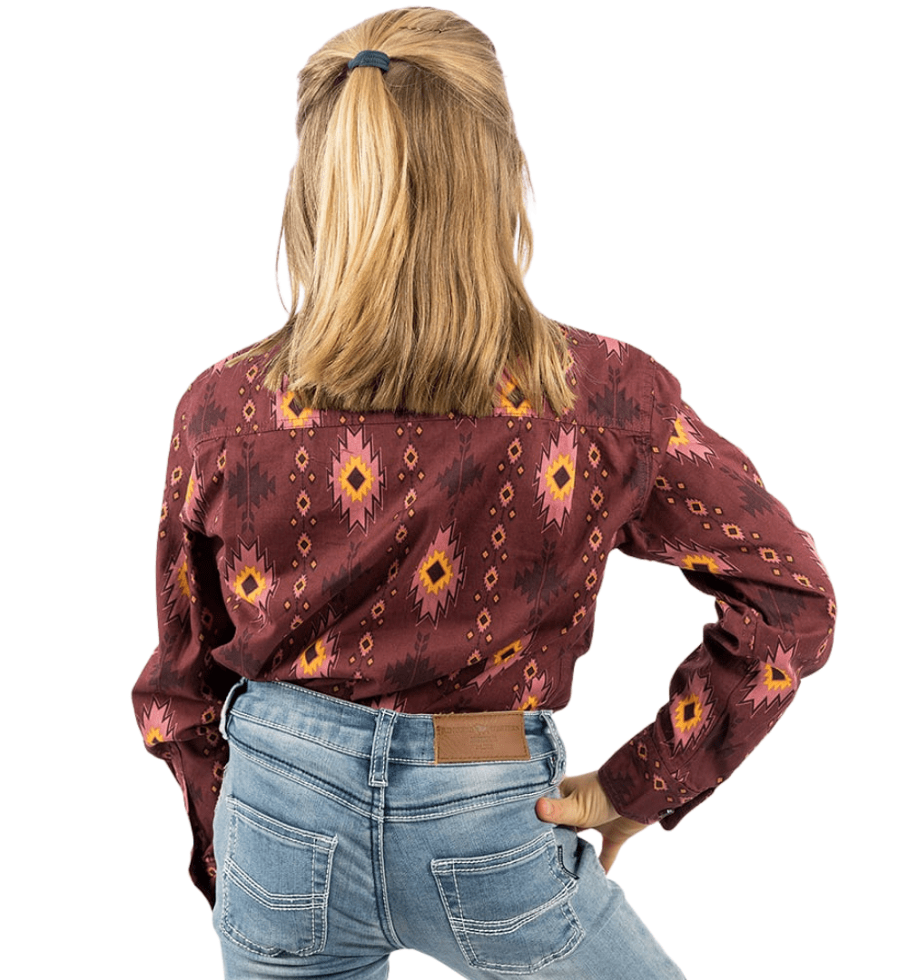 RINGERS WESTERN Shirts & Tops 320210002 Limited Edition Kids Half Button Work Shirt | Montana Print