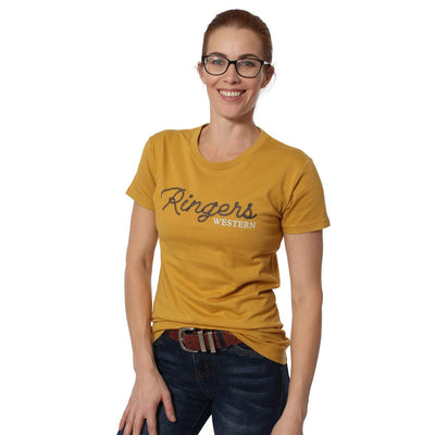 RINGERS WESTERN T-SHIRT 18 219201015 Ringers Western Chamberlian Classic T-Shirt | Mustard