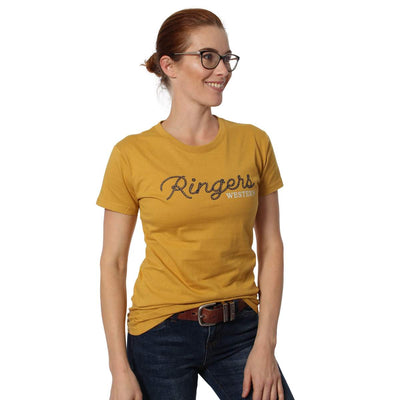 RINGERS WESTERN T-SHIRT 18 219201015 Ringers Western Chamberlian Classic T-Shirt | Mustard