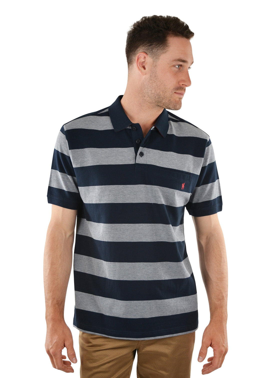 THOMAS COOK BOOTS AND CLOTHING POLO T1S1509030 Men's Ridge Polo | Navy