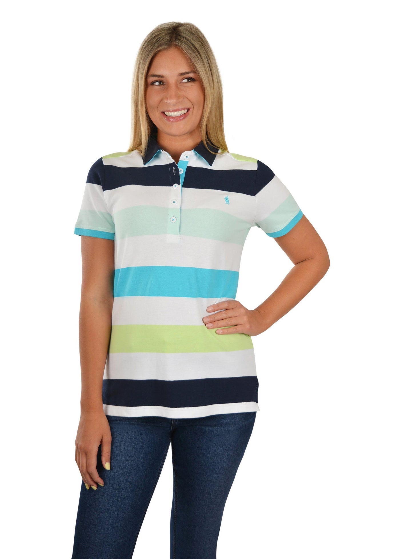 THOMAS COOK BOOTS AND CLOTHING POLO T1S2519067 Hazel Stripe Polo | Multi