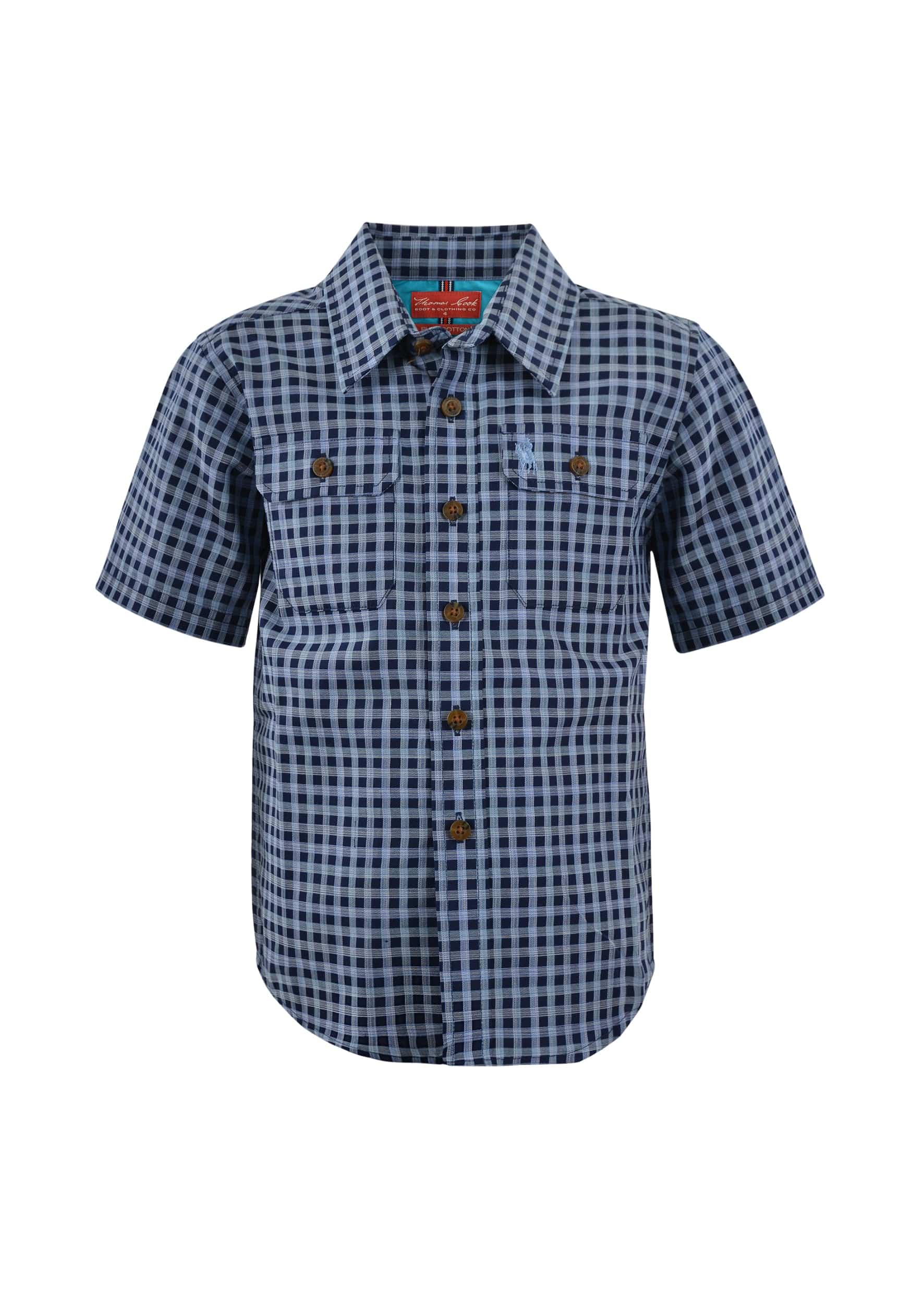 THOMAS COOK BOOTS AND CLOTHING SHIRT T1S3142009 Boy's Harrison Shirt | Navy/Blue