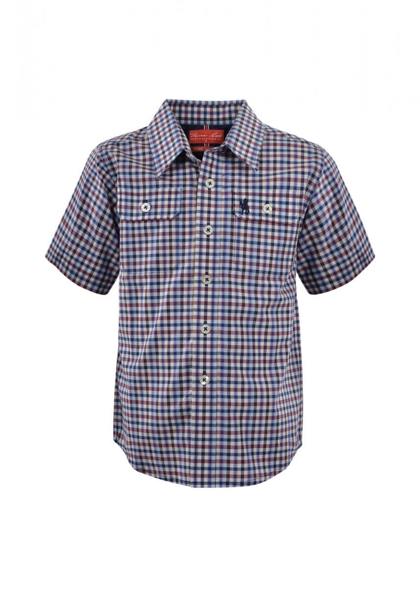 THOMAS COOK BOOTS AND CLOTHING SHIRT T1S3142016 Boys Sinclair 2-Pocket Shirt | Blue/Red