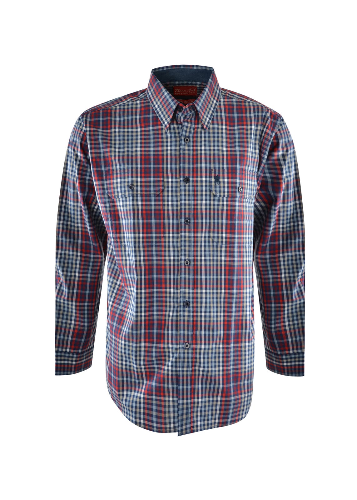 THOMAS COOK BOOTS AND CLOTHING SHIRTS T1W1115111 Mens Crofton Check | Navy/Red