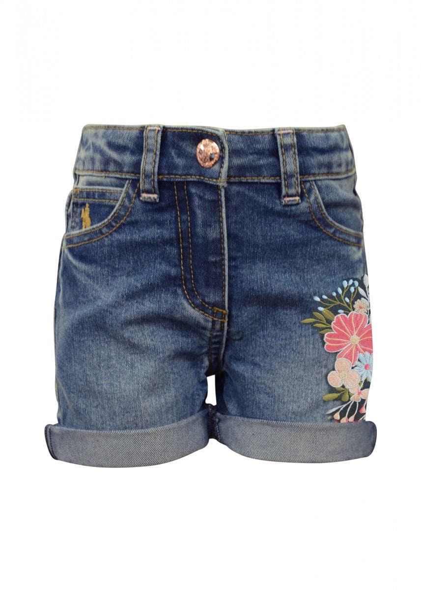 THOMAS COOK BOOTS AND CLOTHING SHORTS T1S5300072 Girls Embroidered Denim Shorts | Indigo
