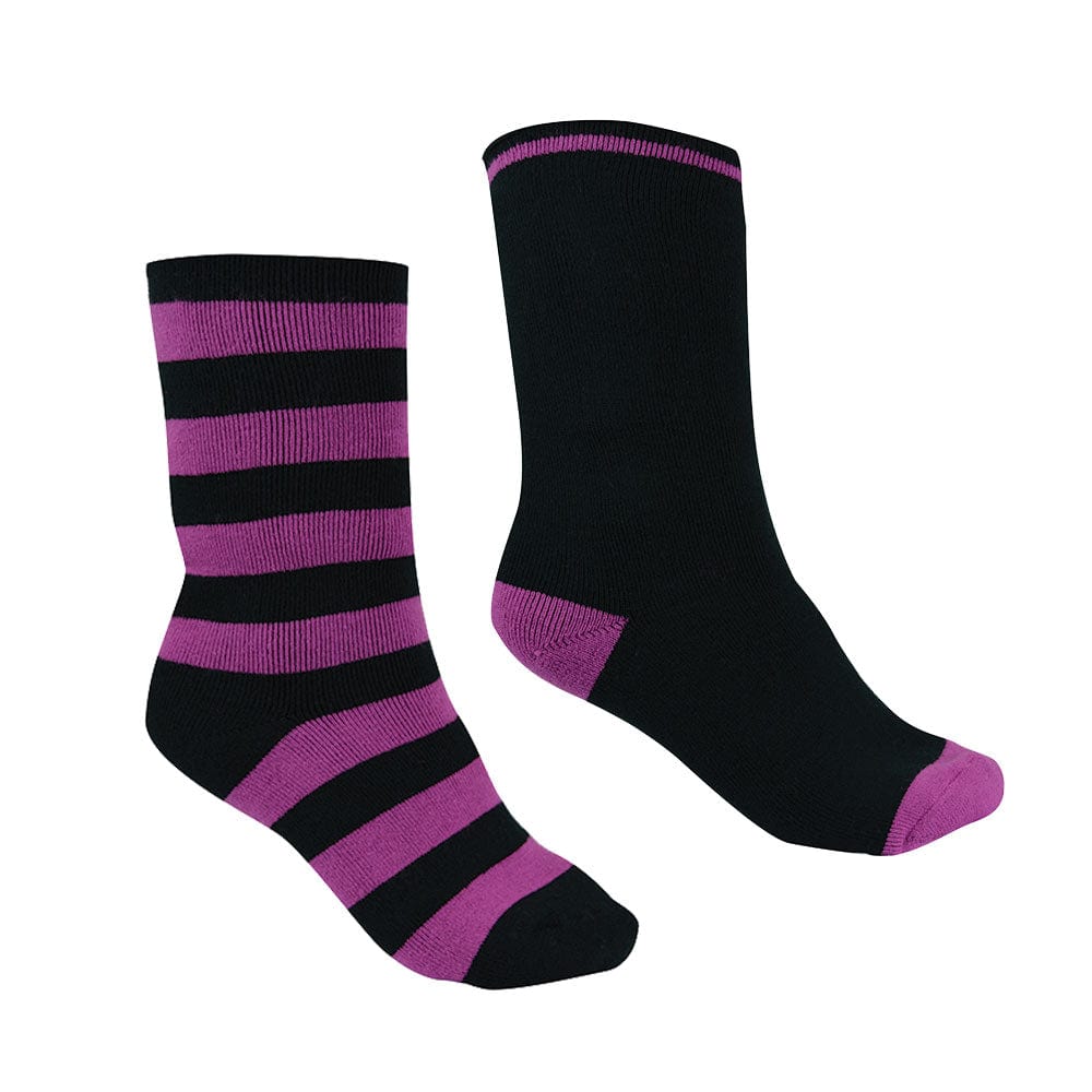 THOMAS COOK BOOTS AND CLOTHING SOCKS PURPLE ORCHID/BLACK / 2-7 TCP1992SOC Thermal Socks 2-Pack | Multiple Colours
