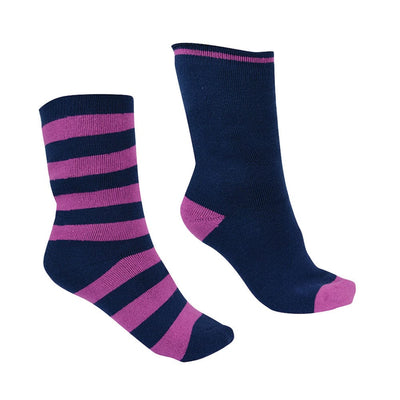 THOMAS COOK BOOTS AND CLOTHING SOCKS PURPLE ORCHID/NAVY / 2-7 TCP1992SOC Thermal Socks 2-Pack | Multiple Colours