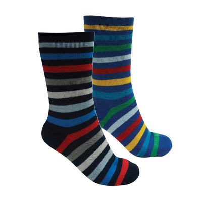 THOMAS COOK BOOTS AND CLOTHING SOCKS 9-3 / BLUE/DARK NAVY TCP7106SOC Kids Thermal Socks 2-Pack | Multiple Colours