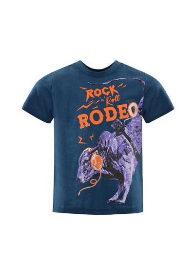 THOMAS COOK BOOTS AND CLOTHING TEE T1S3517086 Boys Rock N Rodeo Tee | Petrol Blue
