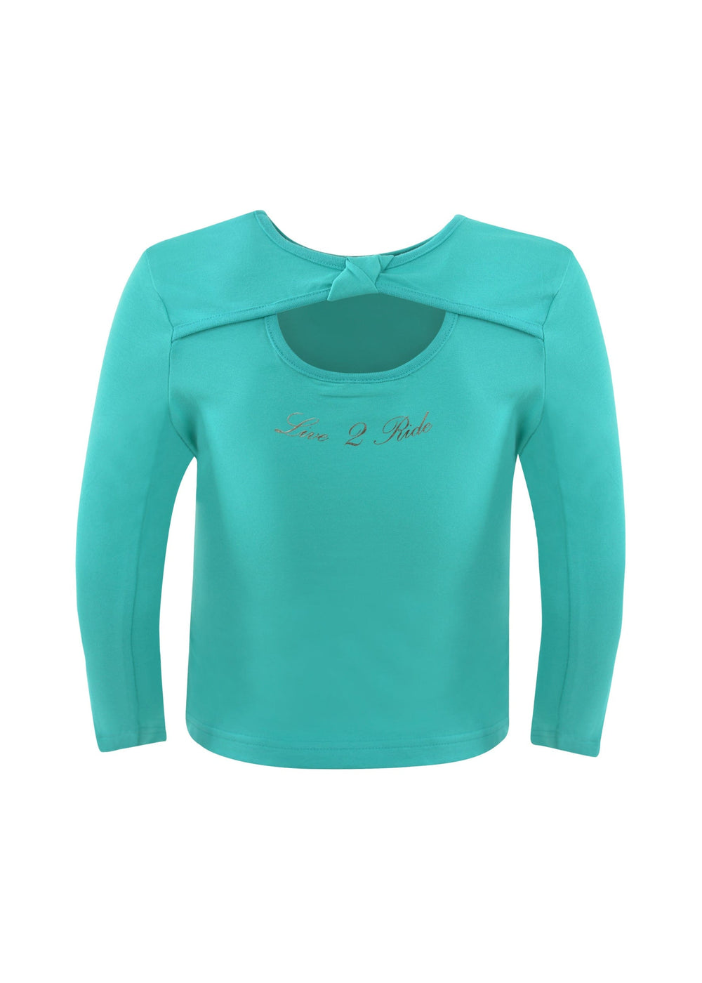 THOMAS COOK BOOTS AND CLOTHING TOP T1W5507133 Toby Horse Long Sleeve Top | Aqua