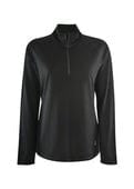 THOMAS COOK BOOTS AND CLOTHING TOPS T1W2501157 Womens Merino Blend 1/4 Zip Skivvy | Black