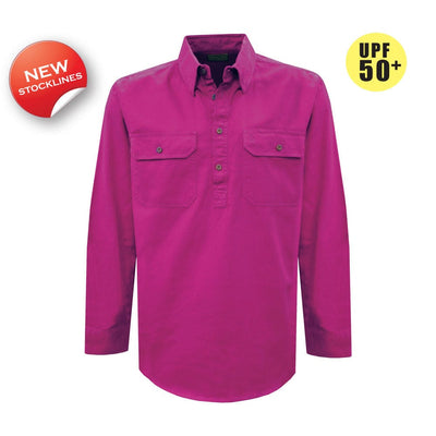 THOMAS COOK BOOTS AND CLOTHING WORK SHIRTS TCP2100163 Women's Heavy Drill 1/2 placket Shirt | Multiple Colours