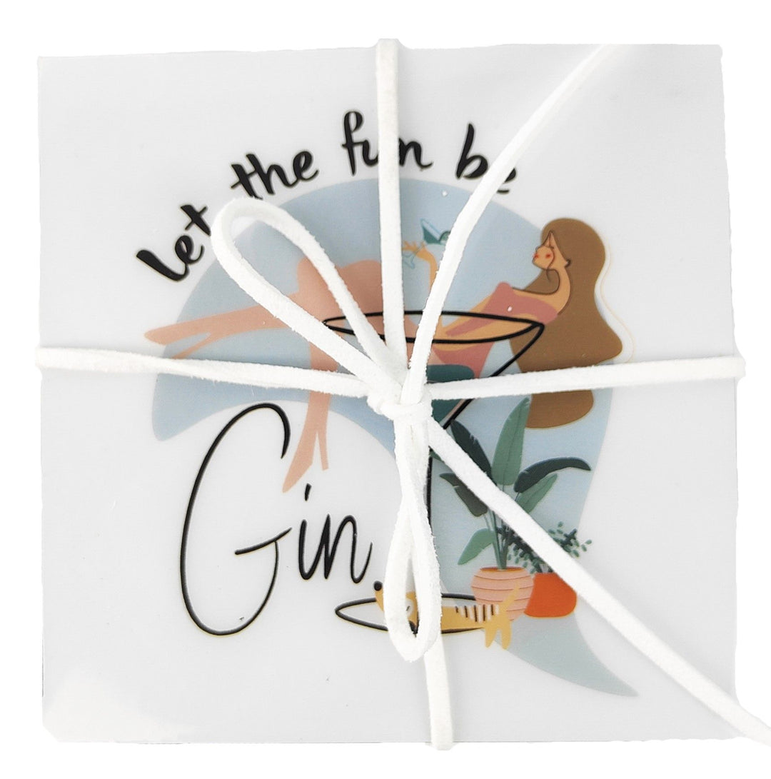 UH064314 Let The Fun Be Gin Coasters