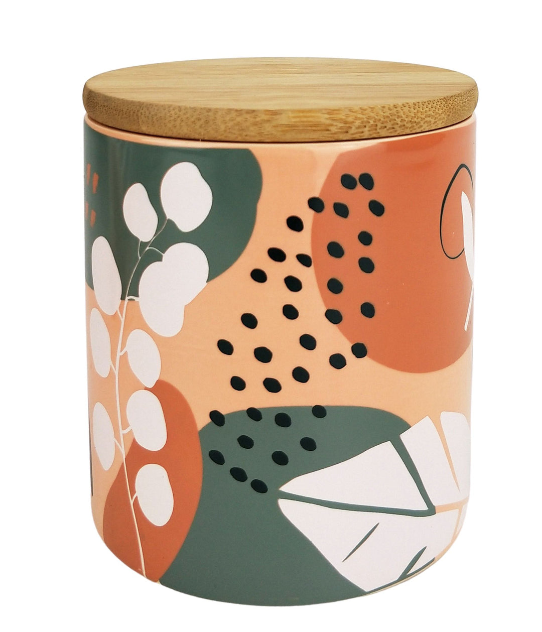 UH102516 Esme Foliage Canister | Pink & Green