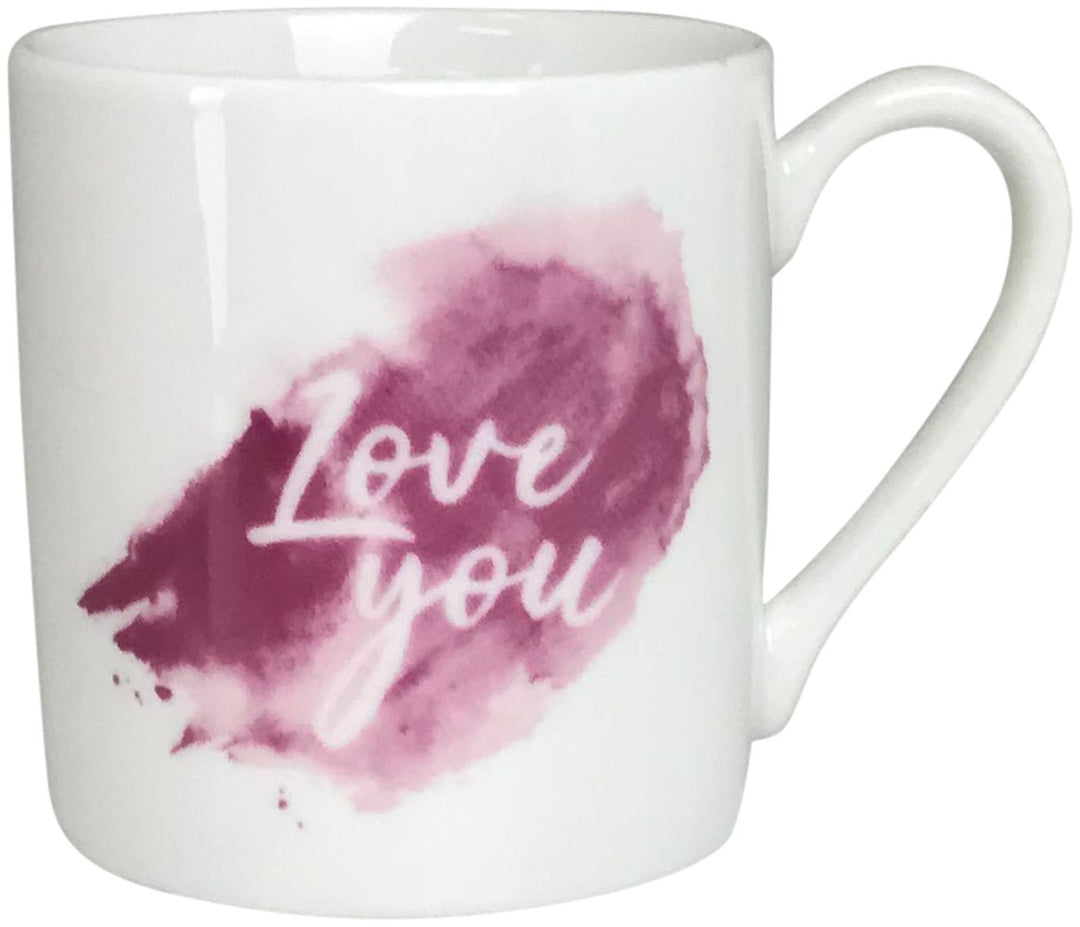 UH78260 'Love you' Watercolour Espresso Cup | Pink