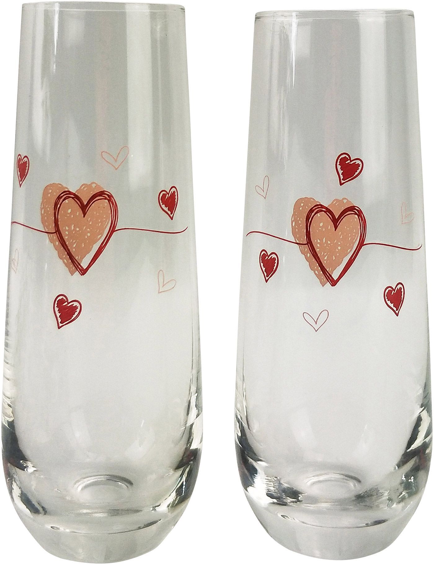 UP116024 Stemless Love Champagne Glass | Set of 2